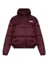 Ea7 Hooded Logo Jacket In Red