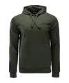 Ea7 Hooded Long-sleeved Sweater In Black