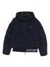 Ea7 Hooded Padded Jacket In Blue