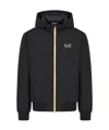 Ea7 Logo-print Zip-up Jacket In Black