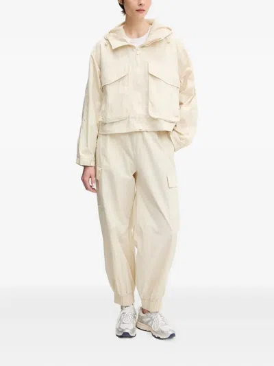 Ea7 Hooded Pocket Jacket In Neutral