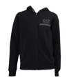 Ea7 Hooded Sports Jacket In Black
