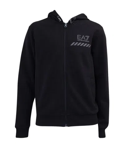 Ea7 Hooded Sports Jacket In Black