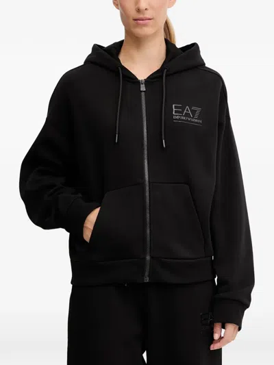 Ea7 Hooded Tracksuit In Black