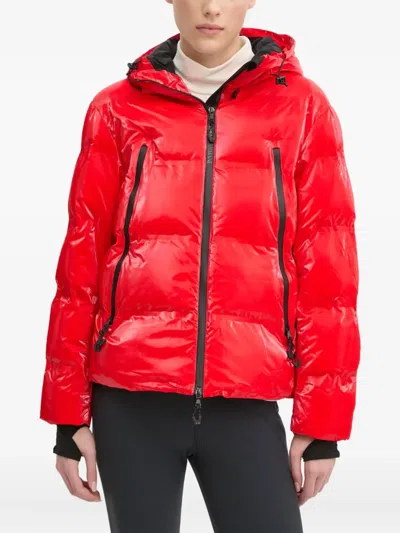 Ea7 Hooded Zip-up Jacket In Red