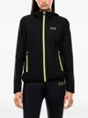 Ea7 Hooded Zip-front Jacket In Black