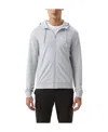 Ea7 Hooded Zipper Sweater In Gray