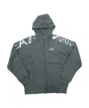 Ea7 Hooded Zipper Sweater In Gray