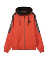 Ea7 Hooded Zipper Sweater In Red