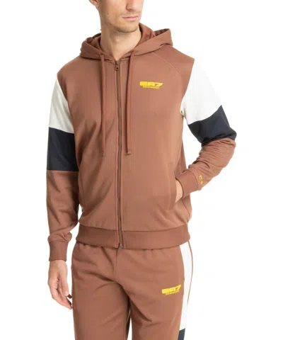 Ea7 Hoodie In Brown