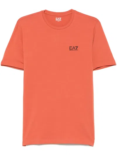 Ea7 Identity T-shirt In Orange