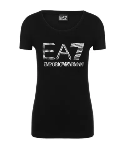 Ea7 Ironing A Diamond Logo T-shirt In Black