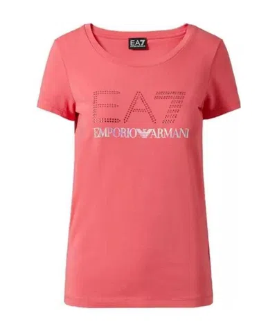 Ea7 Ironing A Diamond Logo T-shirt In Red