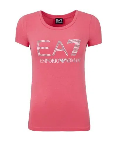 Ea7 Ironing A Diamond Logo T-shirt In Red