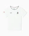 Ea7 Italia Short-sleeved, Crew-neck T-shirt In Stretch Jersey In White