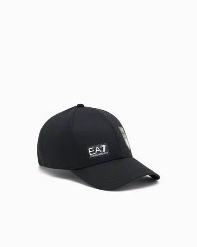 Ea7 Italy Cotton Baseball Cap In Black