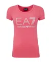Ea7 Item O-neck Short-sleeved T-shirt In Pink