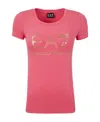 Ea7 Item O-neck Short-sleeved T-shirt In Pink