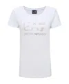 Ea7 Item O-neck Short-sleeved T-shirt In White