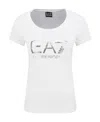 Ea7 Item O-neck Short-sleeved T-shirt In White