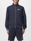 Ea7 Logo-print Jacket In Blue