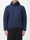 Ea7 Quilted Down Jacket In Blue
