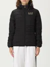 Ea7 Logo Down Jacket In Black