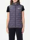 Ea7 Emporio Armani Logo Down Vest In Gray