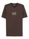 Ea7 Jersey Crew-neck T-shirt In Brown