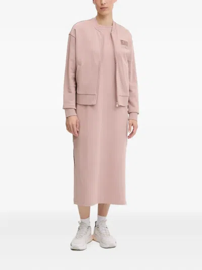 Ea7 Jersey Midi Dress In Pink