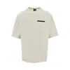 Ea7 Jersey T-shirt With Mesh Insert In Beige