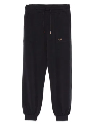 Ea7 Jersey Track Pants In Black