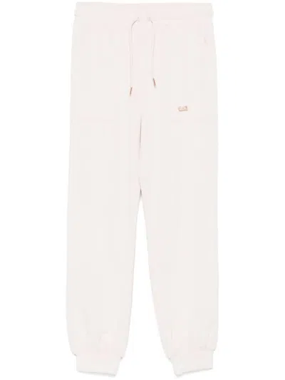 Ea7 Jersey Track Pants In Neutrals