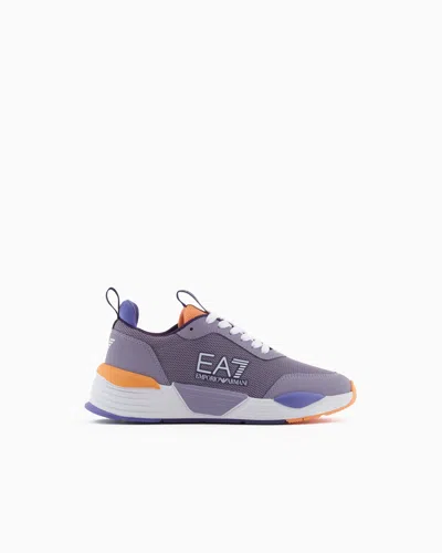 Ea7 Junior Ace Runner Sneakers In Purple