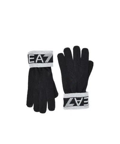 Ea7 Knitted Gloves In Black