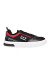 Ea7 Lace Mesh Low-cut Skate Shoes In Black