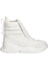 Ea7 Lace-up Chunky Sole Boots In White