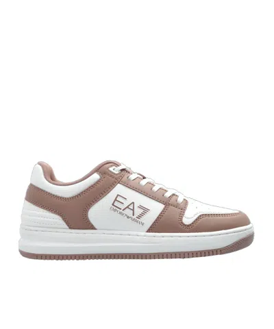 Ea7 Lace-up Low-cut Casual Shoes In White