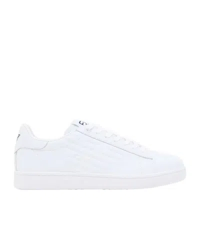 Ea7 Lace-up Low-top Sneakers In White