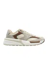 Ea7 Logo-embellished Lace-up Sneakers In Neutral