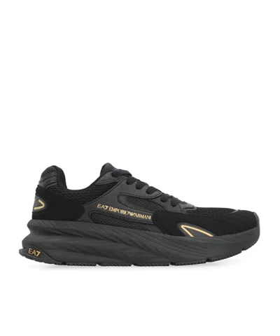EA7 MESH PANELLED SNEAKERS