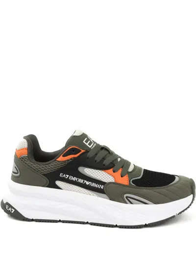 Ea7 Lace-up Sneakers In Green