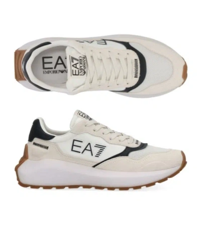 Ea7 Laced Sneakers In Nude