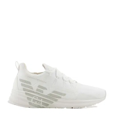 Ea7 Laced Sneakers In White