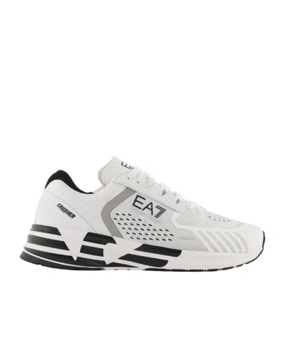 Ea7 Laced Sneakers In White