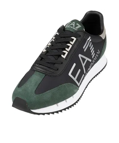 Ea7 Lace-up Sneakers In Black