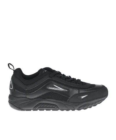 Ea7 Lace-up Sneakers In Black