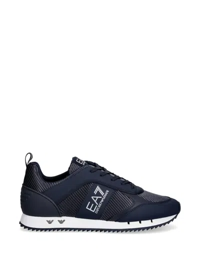 Ea7 Lace-up Sneakers In Blue