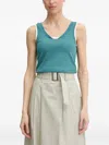 Ea7 Layered-effect Top In Blue