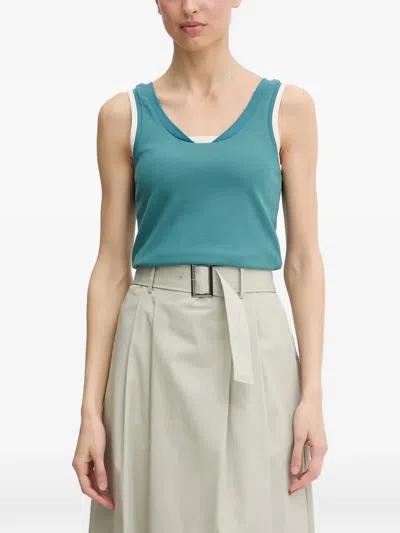 Ea7 Layered-effect Top In Blue